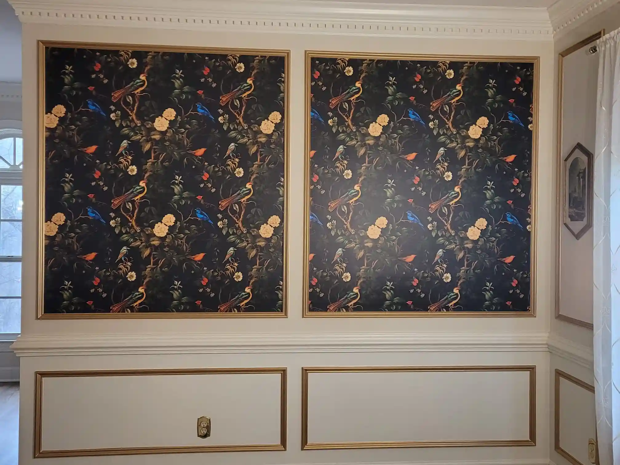 Commercial wallpaper installation Atlanta office building Georgia